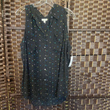 Talbots,Black+,3X,Polka Dot Top