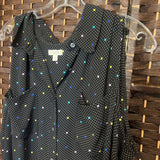 Talbots,Black+,3X,Polka Dot Top