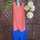 Zenana,Orange Stripe, Shortsleeve