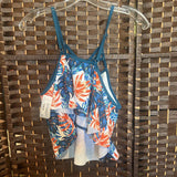 Trutime,Blue Multi,XL,Swim Top