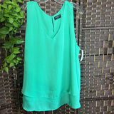 Liz Claiborne,Green,2X,Sleeveless Top