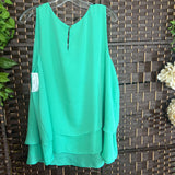 Liz Claiborne,Green,2X,Sleeveless Top