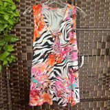 Jennifer Lopez,Pink+,1X,Floral Sleeveless Top