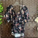 Pink Rose,Blk ,XL,Off Shldr Flrl