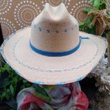 Alamo Hate,Tan, Blu Trim