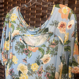 Kate & Mallory,Light Blue+,3X,Floral Top