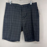 Chaps,Bl/Gr,34,Plaid Golf Shorts
