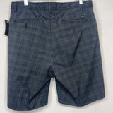 Chaps,Bl/Gr,34,Plaid Golf Shorts