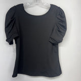 V Neck,Blk ,M,Bow & Pearls