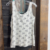 Forever 21,Crm ,S,Tank Bike Print