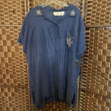 Diane Van Fustenburg,Blue ,1XL,2 Pc Tank & Top