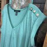 WHBM,Green,XL,V Neck Top