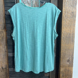 WHBM,Green,XL,V Neck Top