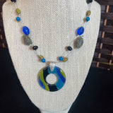 Layered,Blue, Pendant