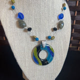 Layered,Blue, Pendant
