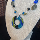 Layered,Blue, Pendant