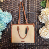 Rachel Zoe,Tan, Woven Shoulder Bag