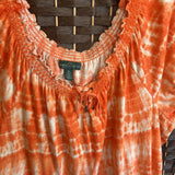Ralph Lauren,Or/Wh,XL,Peasant Top