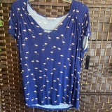Juicy Couture,Blue/pink,Large,Flamingo Top