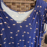 Juicy Couture,Blue/pink,Large,Flamingo Top