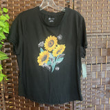 NOBO,Black+,XXL,Floral Tee