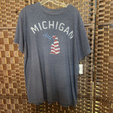 STATE OF MINE,Blue+,2X,Michigan Tee