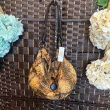 Faux Snakeskin,Brown, Shoulder Bag