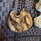 Faux Snakeskin,Brown, Shoulder Bag