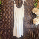 Bobbie Brooks,Wht,L,Lace Romper