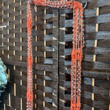 BEADED,Orng Slvr, Knit Scarf