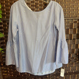 Apt 9,Blu Wht,S,Stripe Pearl
