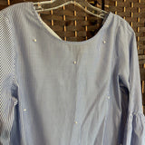 Apt 9,Blu Wht,S,Stripe Pearl