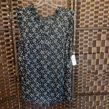 Talbots,Black/White,2X,Blouse