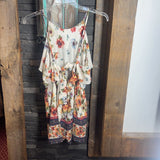 Blue Rain,Multi,Medium,Floral Romper