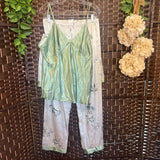 Flr Satin,Ivory Grn,XL,3 pc set
