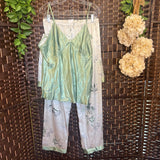 Flr Satin,Ivory Grn,XL,3 pc set