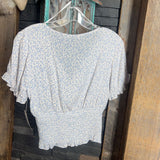 PAPER CRANE,Blu wht,S,Flrl