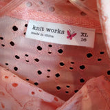 Peach,XL,Embroidered Crop Jacket