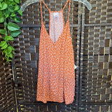 No Boundaries,Orange/Flrs,L,Strappy Top