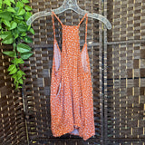 No Boundaries,Orange/Flrs,L,Strappy Top