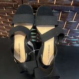 LUCKY BRAND,Black/Tan,8,Wedge Sandals