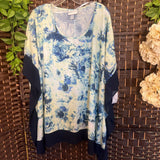 Ava Viv,Grn Blu,2X,Flwr Duster