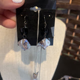 2 Strand Stones,Prple,3 pc,W Earings