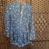 Charlotte Ruse,Blu Wht ,S,Flrl Romper