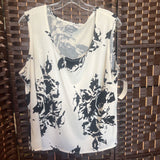 Dress Barn,Crm Blk ,18,Flrl Tank