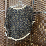 Imaginary Village,Navy+,Small,Floral Top