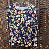 Croft & Barrow,Navy+,2X,Floral Top