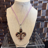 Pink, Glass Fleur de lis
