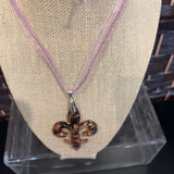 Pink, Glass Fleur de lis
