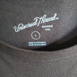 Universal Threads,Brown,Large,Short Sleeve